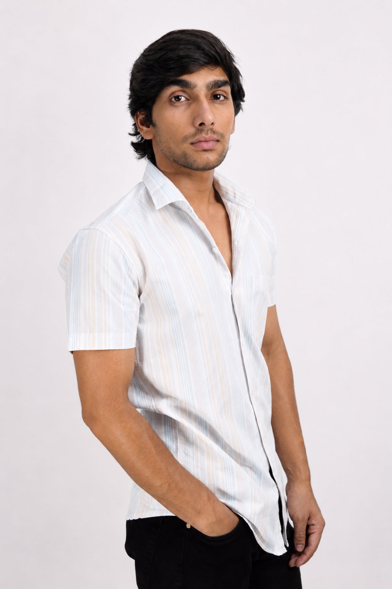OXFHL GREY | SLIM FIT PREMIUM POLO NECK CASUAL SHIRT | TEASERWEAR