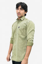 ROF GREEN | SLIM FIT PREMIUM POLO NECK CASUAL SHIRT | TEASERWEAR