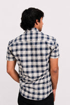 OXFHC NAVY BLUE | SLIM FIT PREMIUM POLO NECK CASUAL SHIRT | TEASERWEAR