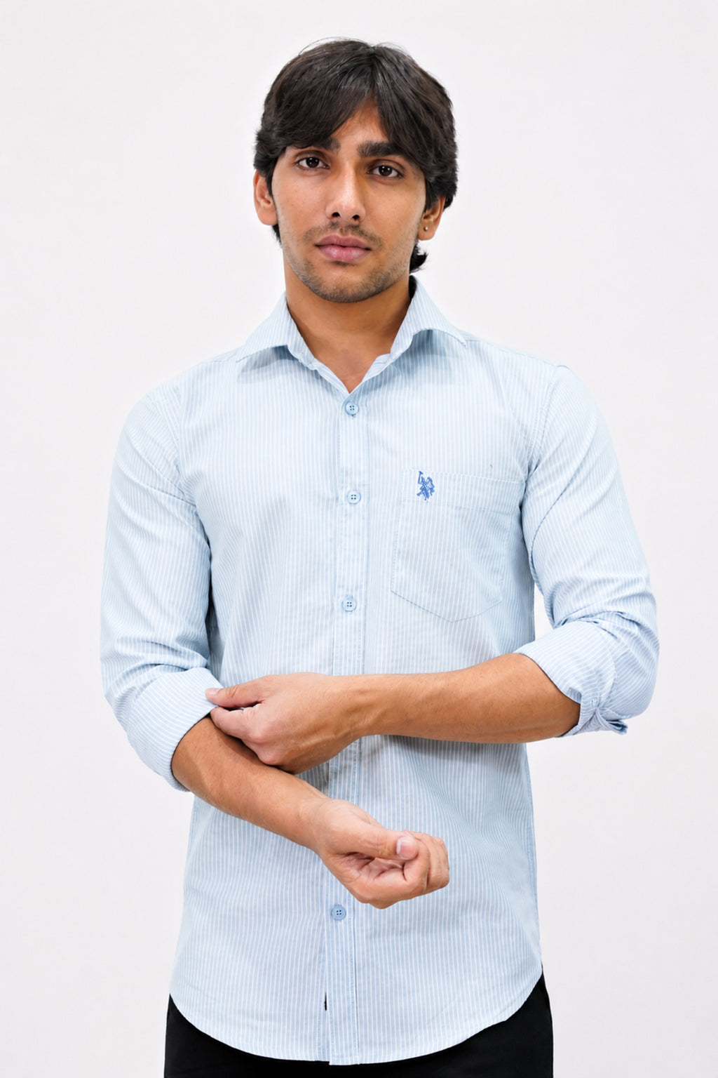 OXFL 2 BLUE | SLIM FIT PREMIUM POLO NECK CASUAL SHIRT | TEASERWEAR