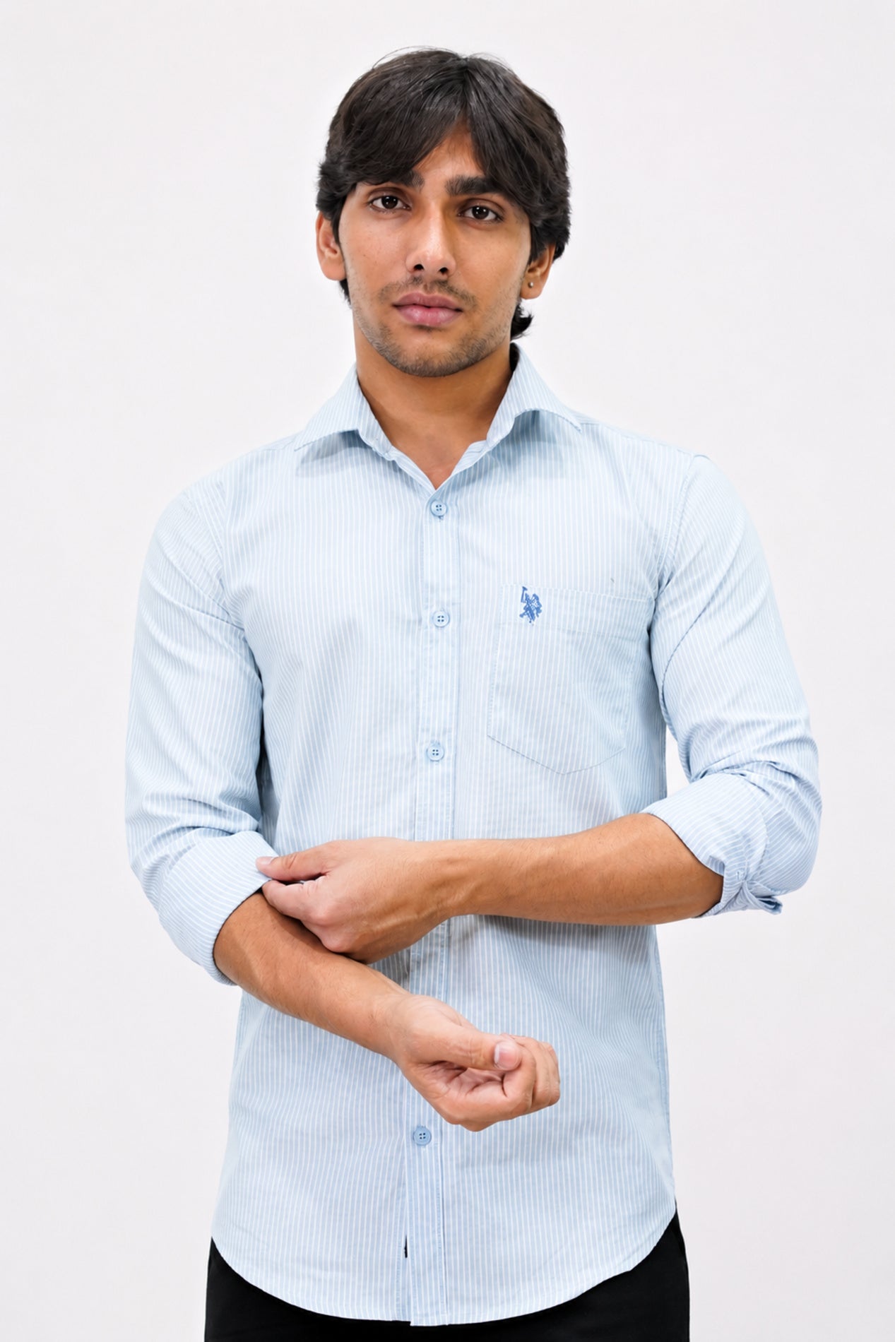 OXFL 2 BLUE | SLIM FIT PREMIUM POLO NECK CASUAL SHIRT | TEASERWEAR