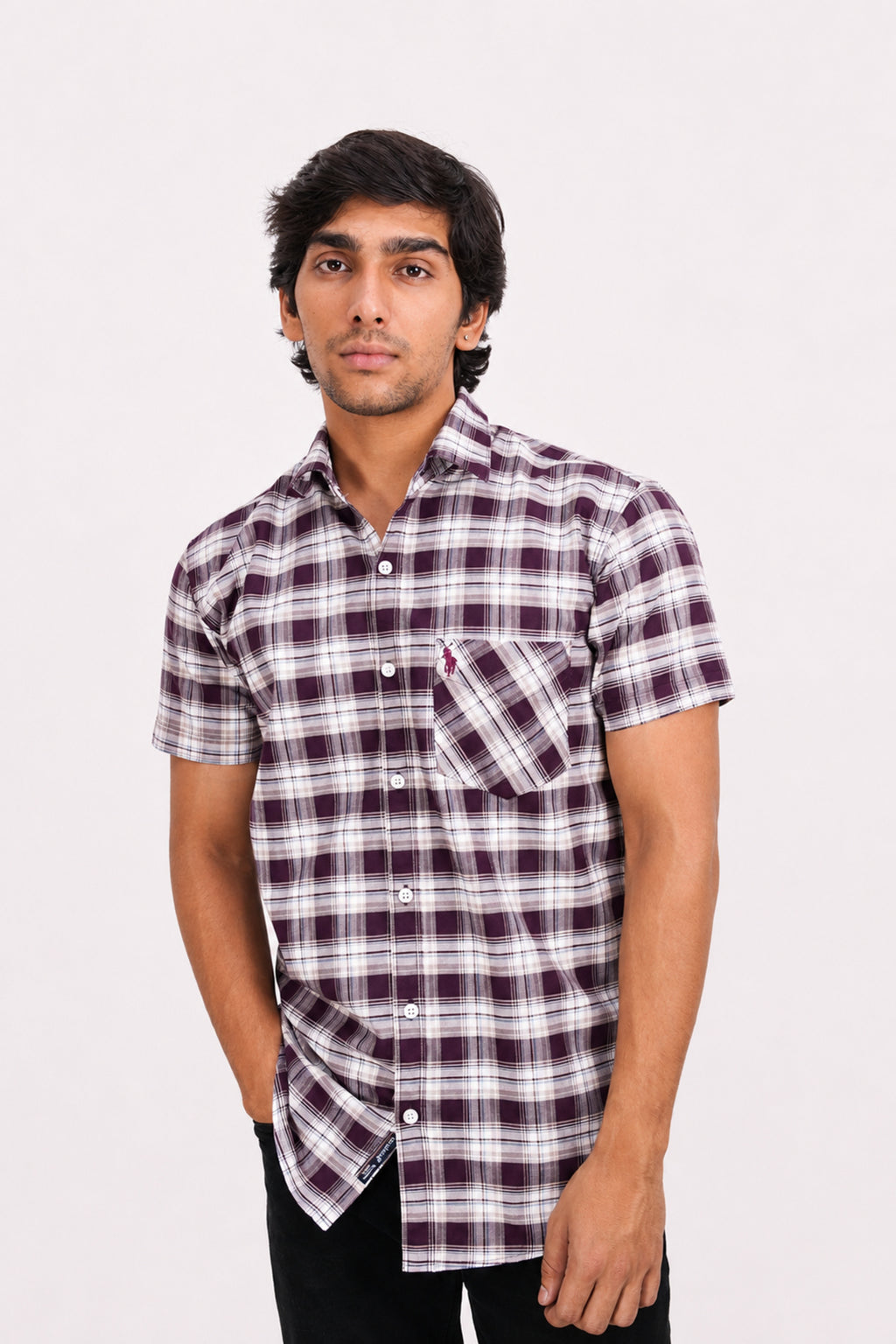 OXFHC MAROON | SLIM FIT PREMIUM POLO NECK CASUAL SHIRT | TEASERWEAR
