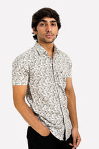 DOBHP GREY | SLIM FIT PREMIUM POLO NECK CASUAL SHIRT | TEASERWEAR