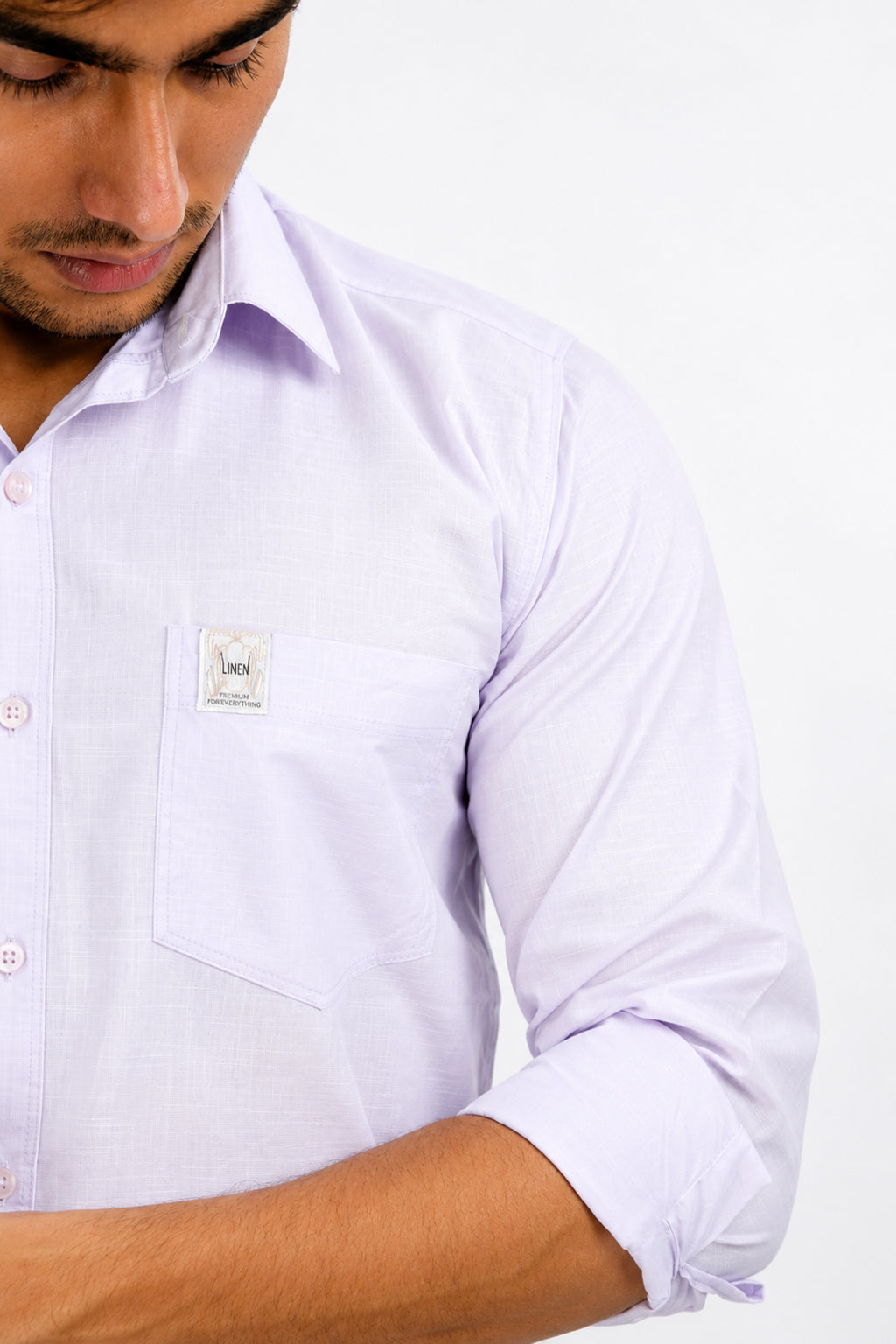 LINP LAVENDER | SLIM FIT PREMIUM POLO NECK CASUAL SHIRT | TEASERWEAR
