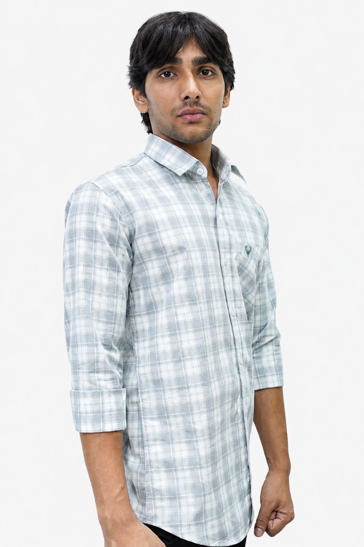 DOBC 2 GREY | SLIM FIT PREMIUM POLO NECK CASUAL SHIRT | TEASERWEAR