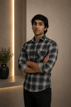 LAFC 2 LIGHT GREY | SLIM FIT PREMIUM POLO NECK CASUAL SHIRT | TEASERWEAR