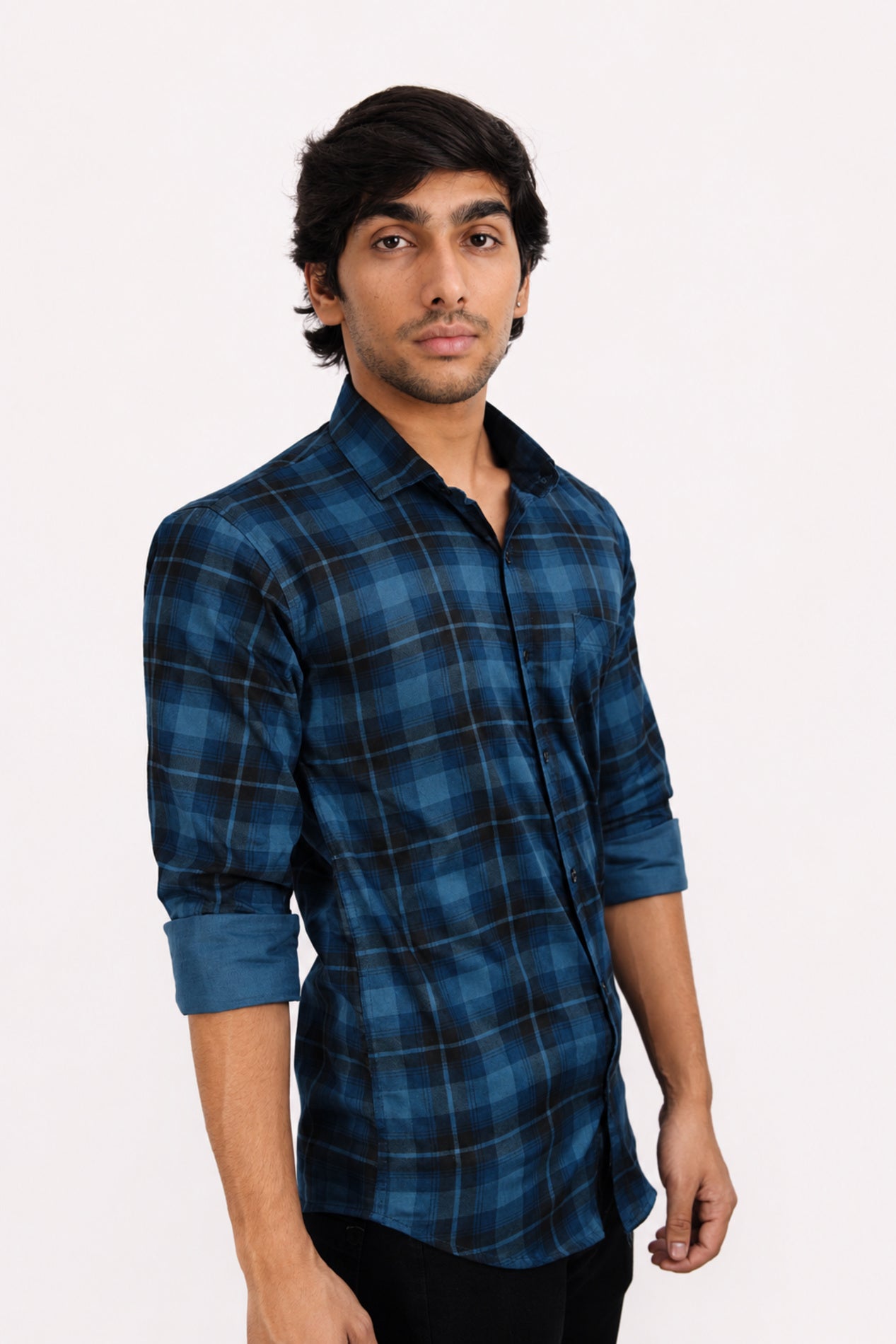 LAFC 2 BLUE | SLIM FIT PREMIUM POLO NECK CASUAL SHIRT | TEASERWEAR