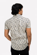 DOBHP CREAM | SLIM FIT PREMIUM POLO NECK CASUAL SHIRT | TEASERWEAR