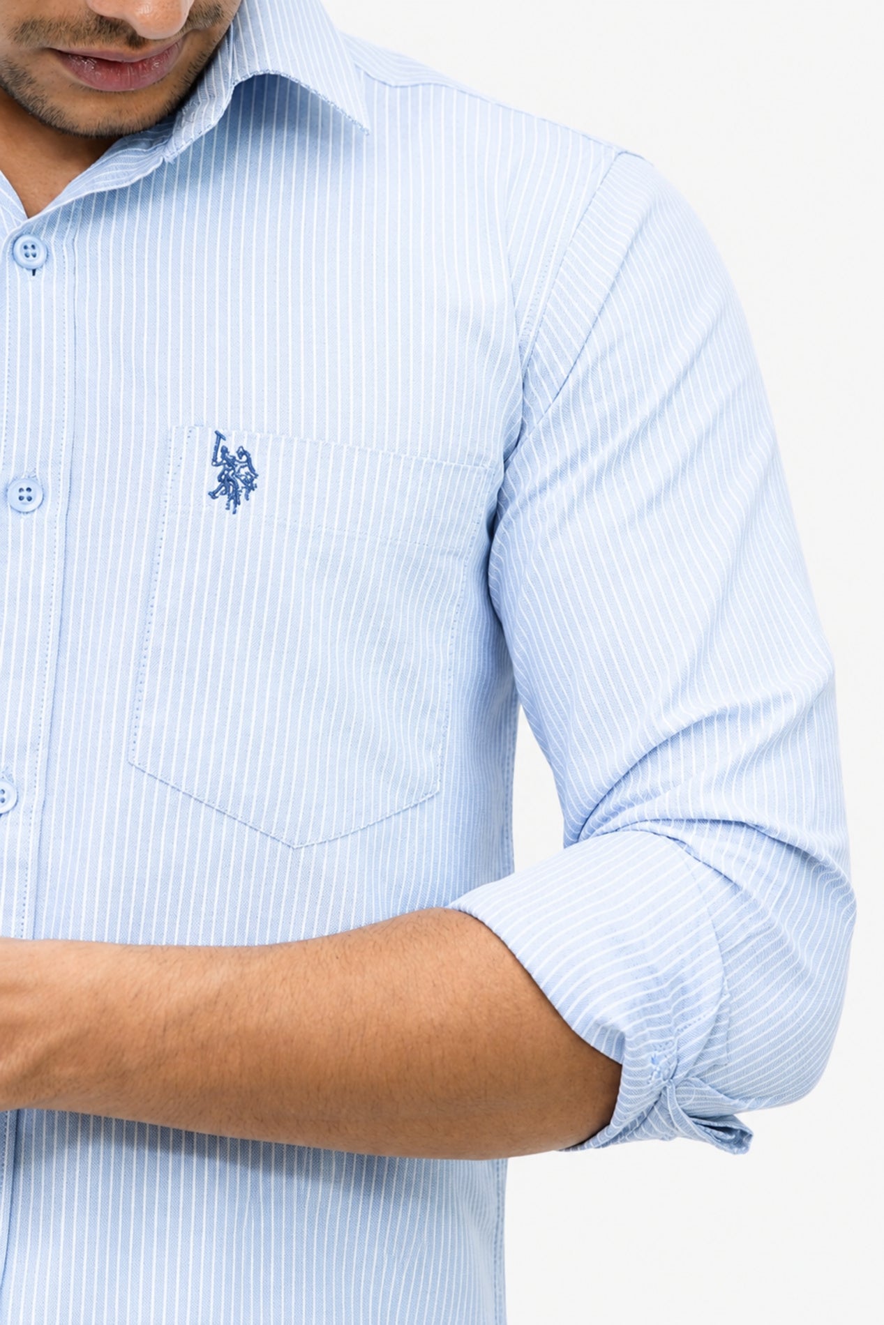 OXFL 2 BLUE | SLIM FIT PREMIUM POLO NECK CASUAL SHIRT | TEASERWEAR