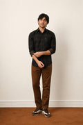 DOBC 2 BROWN | SLIM FIT PREMIUM POLO NECK CASUAL SHIRT | TEASERWEAR