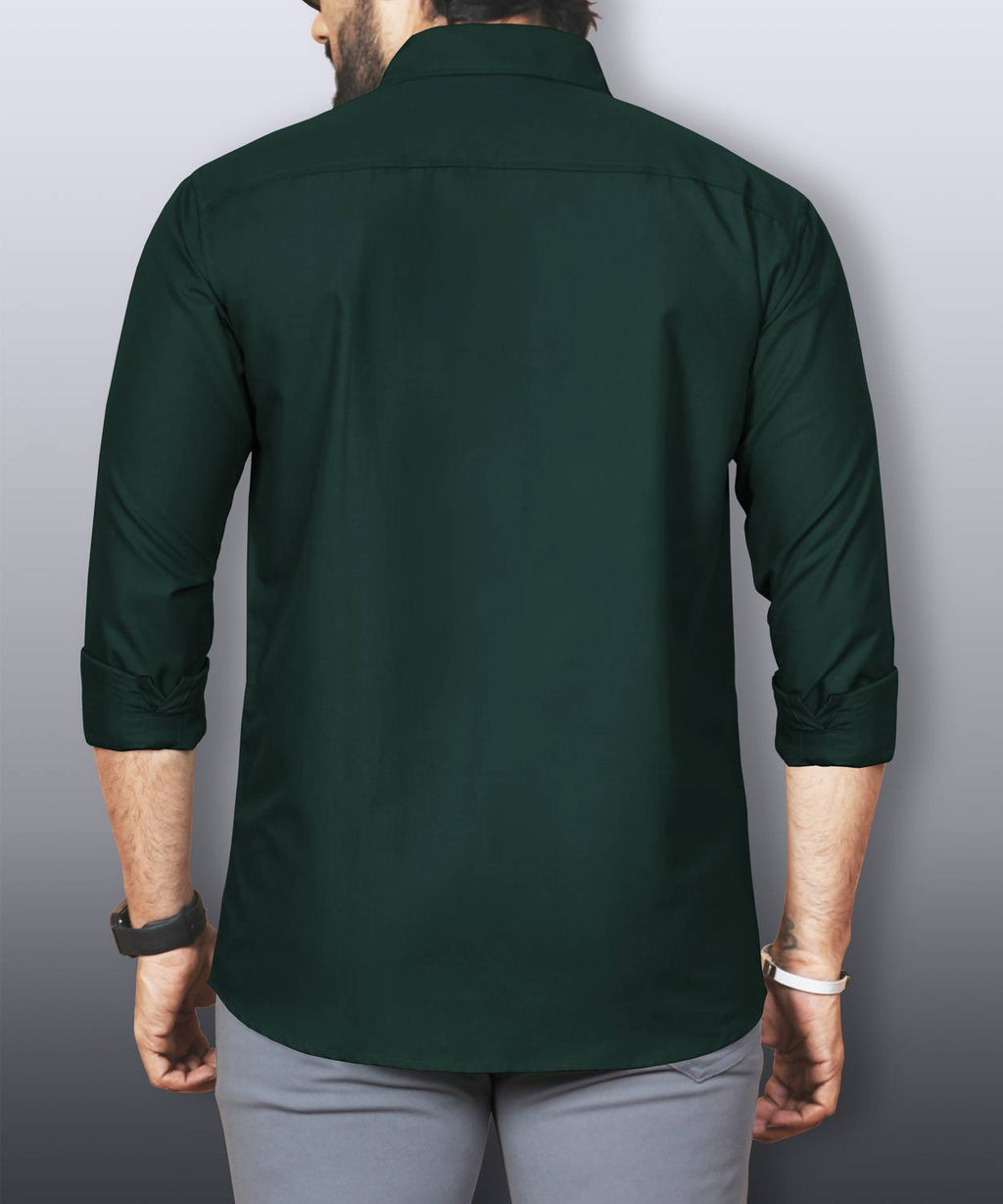 LAFRP DARK GREEN | SLIM FIT PREMIUM POLO NECK CASUAL SHIRT | TEASERWEAR