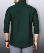 LAFRP DARK GREEN | SLIM FIT PREMIUM POLO NECK CASUAL SHIRT | TEASERWEAR