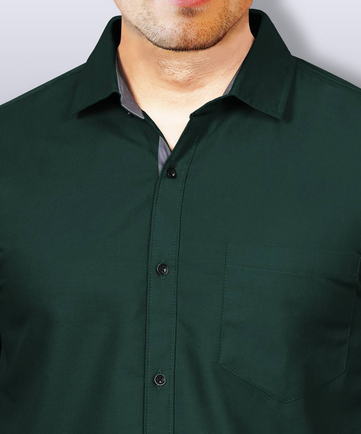 LAFRP DARK GREEN | SLIM FIT PREMIUM POLO NECK CASUAL SHIRT | TEASERWEAR
