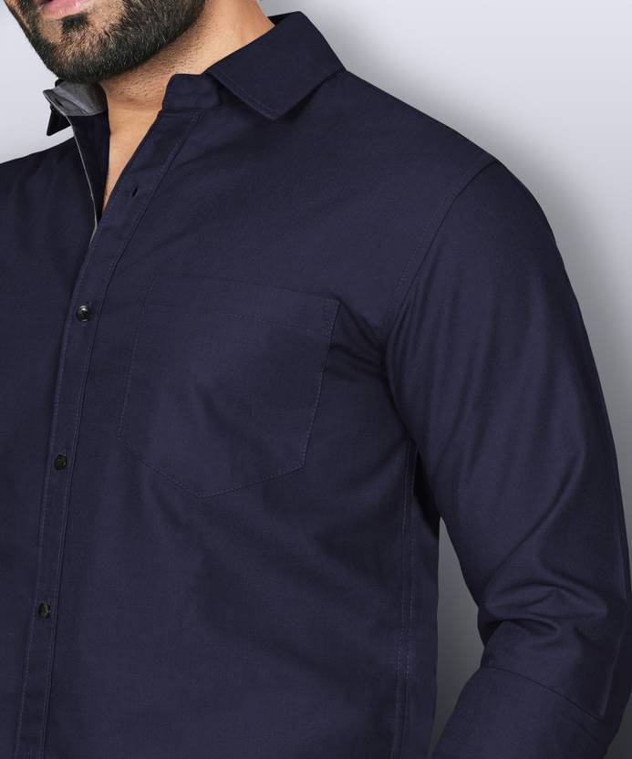 LAFRP NAVY BLUE | SLIM FIT PREMIUM POLO NECK CASUAL SHIRT | TEASERWEAR