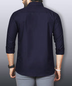 LAFRP NAVY BLUE | SLIM FIT PREMIUM POLO NECK CASUAL SHIRT | TEASERWEAR