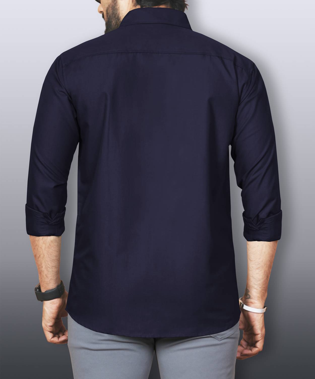 LAFRP NAVY BLUE | SLIM FIT PREMIUM POLO NECK CASUAL SHIRT | TEASERWEAR