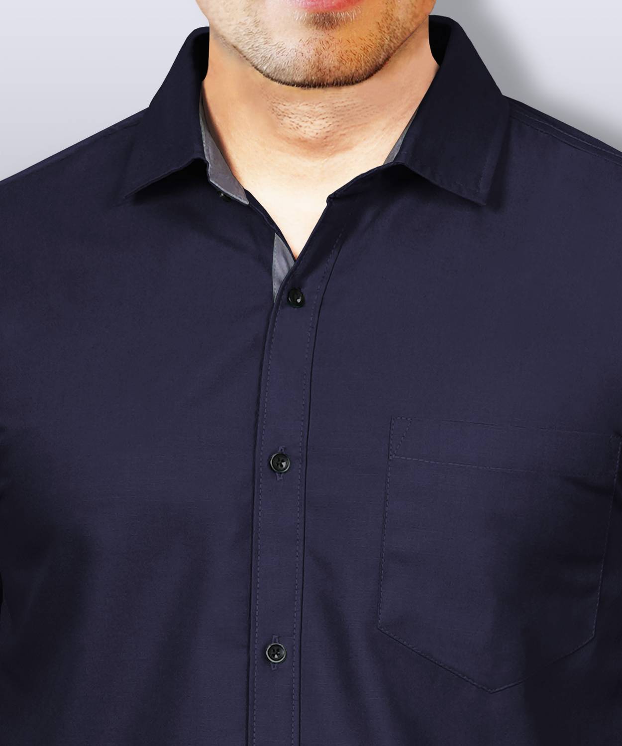 LAFRP NAVY BLUE | SLIM FIT PREMIUM POLO NECK CASUAL SHIRT | TEASERWEAR
