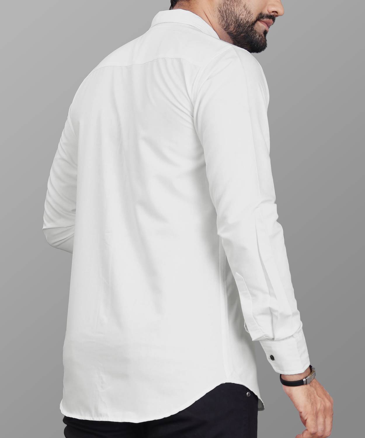 LAFRP WHITE | SLIM FIT PREMIUM POLO NECK CASUAL SHIRT | TEASERWEAR