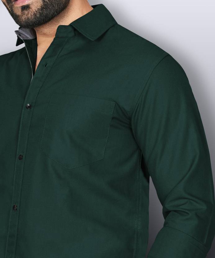 LAFRP DARK GREEN | SLIM FIT PREMIUM POLO NECK CASUAL SHIRT | TEASERWEAR